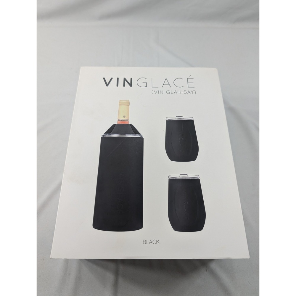 New Vinglace Wine Bottle Chiller Gift Set- Portable Stainless Steel Wine Cooler